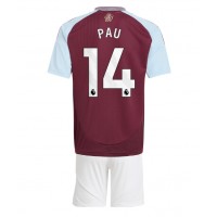 Aston Villa Pau Torres #14 Replika babykläder Hemmaställ Barn 2024-25 Kortärmad (+ korta byxor)